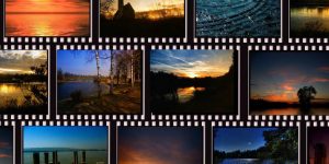 a picture of multiple photo negatives in a film roll