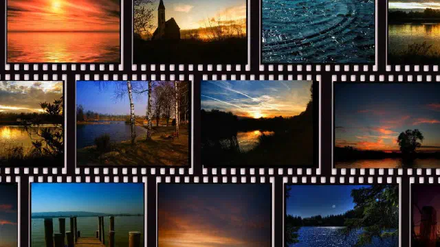 a picture of multiple photo negatives in a film roll